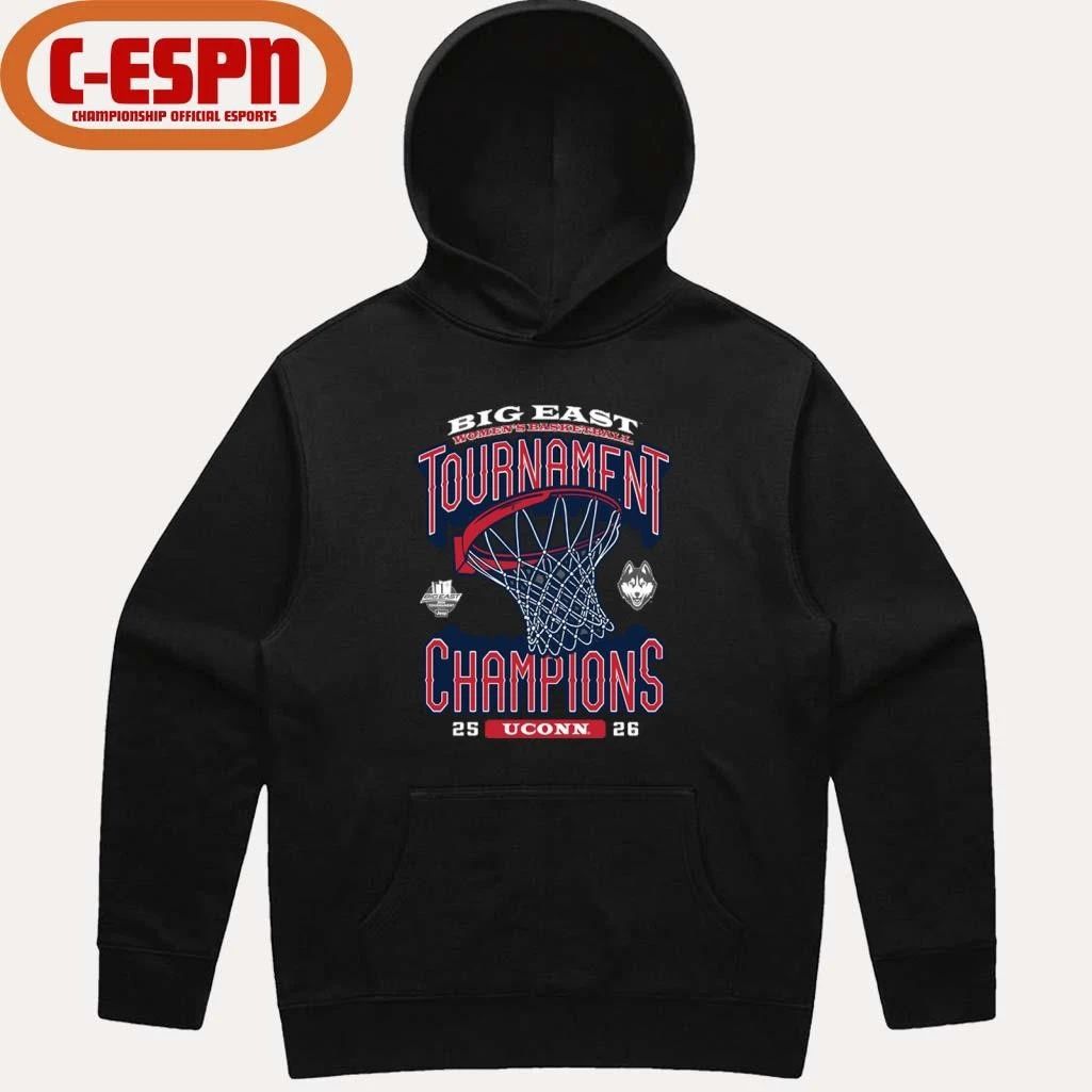 Uconn Huskies Women’s Basketball Big East Tournament Champions Official Locker Room T-Shirt