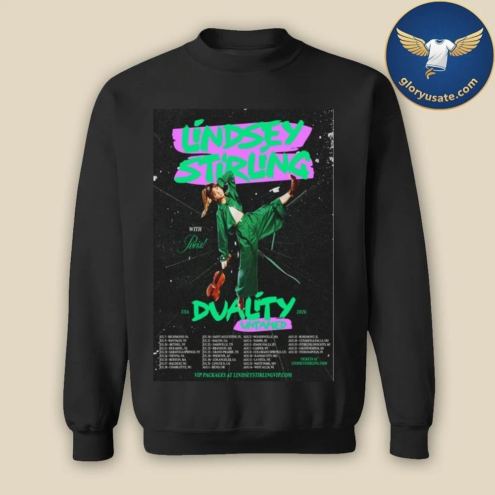 Lindsey Stirling Duality Untamed Tour USA Summer 2026 Poster Shirt