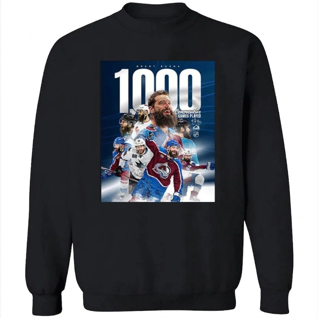 Brent Burns NHL History To Play 1000 Consecutive Regular-Season Games Shirt