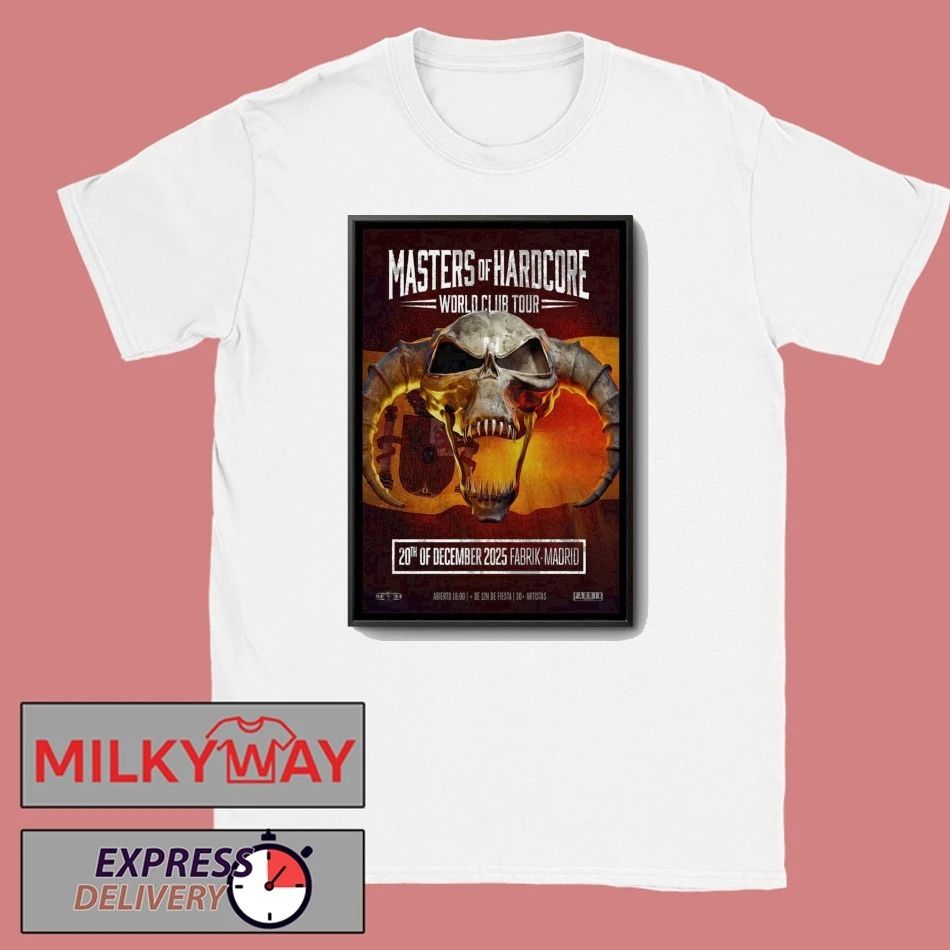 Masters Of Hardcore Dec 20 2025 Fabrik Madrid Poster shirt
