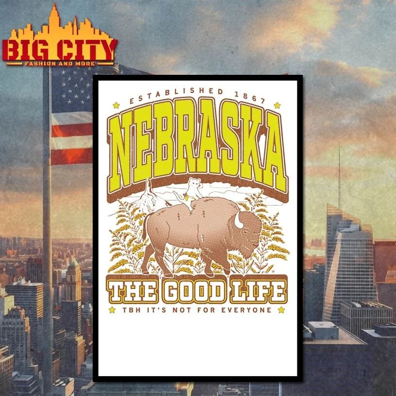Original Nebraska Bison Max the good life T-Shirt