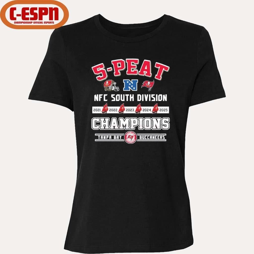 5 Peat NFC South Champions Tampa Bay Buccaneers Shirt