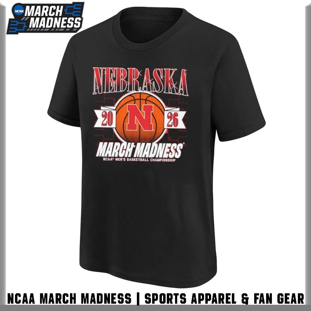 Nebraska Cornhuskers Men’s Basketball 2026 NCAA Division I Championship March Madness Bound T-Shirt