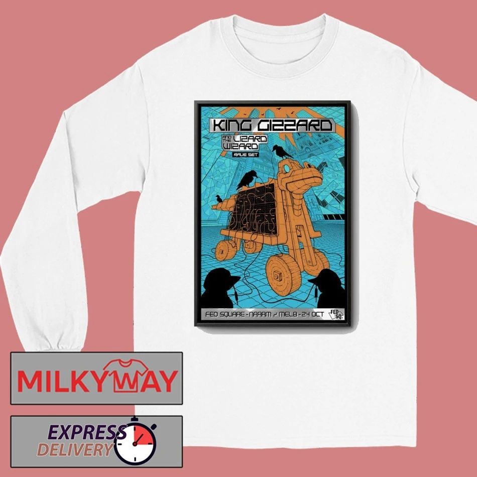 King Gizzard And The Lizard Wizard Oct 24 2025 Fed Square Main Stage in Melbourne, Australia Poster shirt