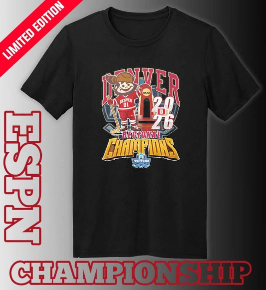 Denver Pioneers Mascot 2026 Men’s Ice Hockey Regional Champions Shirt