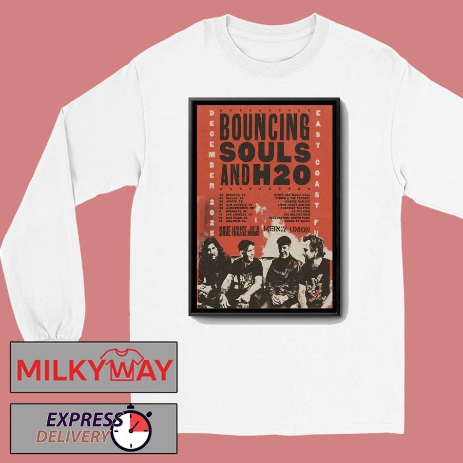 Bouncing Souls And H20 Poster December 2025 East Coast FU Tour shirt