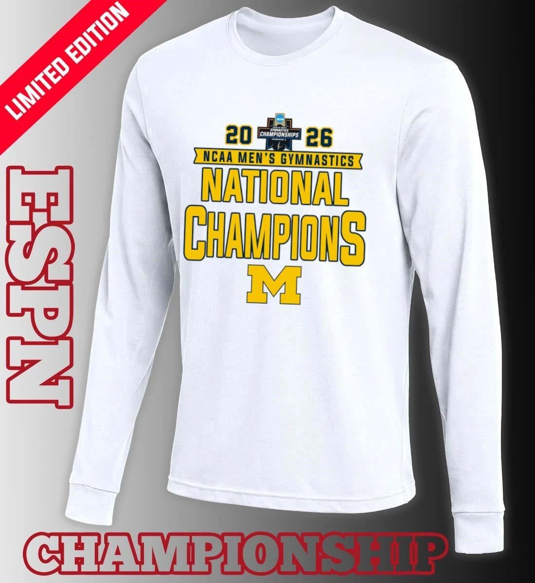 Michigan Wolverines 2026 NCAA Men’s Gymnastics National Champions Shirt