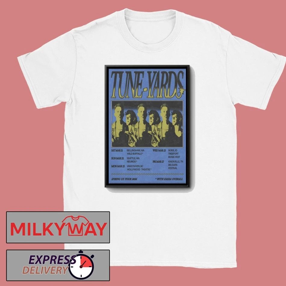 Tune Yards Spring US Tour 2026 Poster shirt