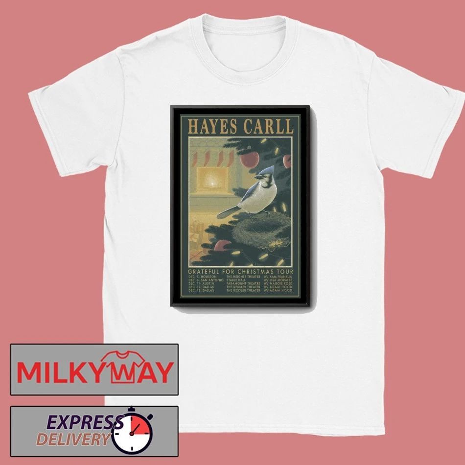 Hayes Carll Grateful For Christmas Tour 2025 Poster shirt