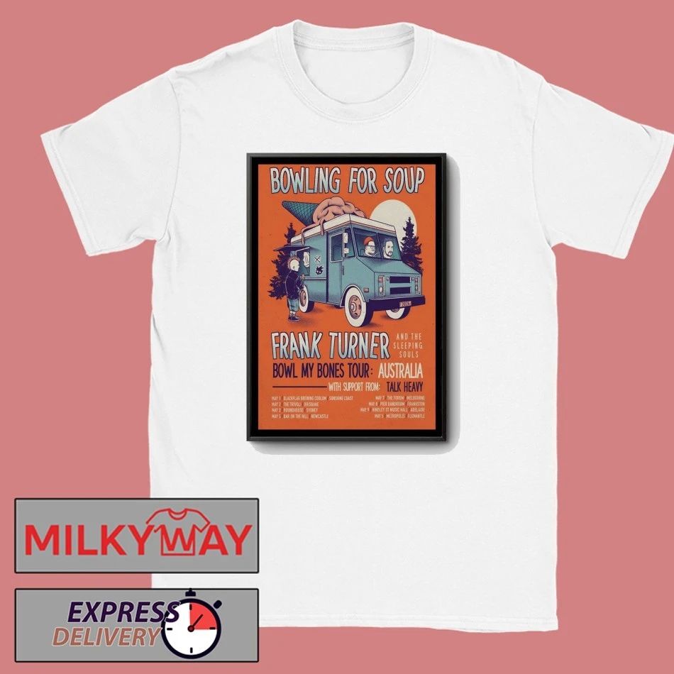 Bowling For Soup Bowl My Bones Australia 2026 Tour Poster shirt