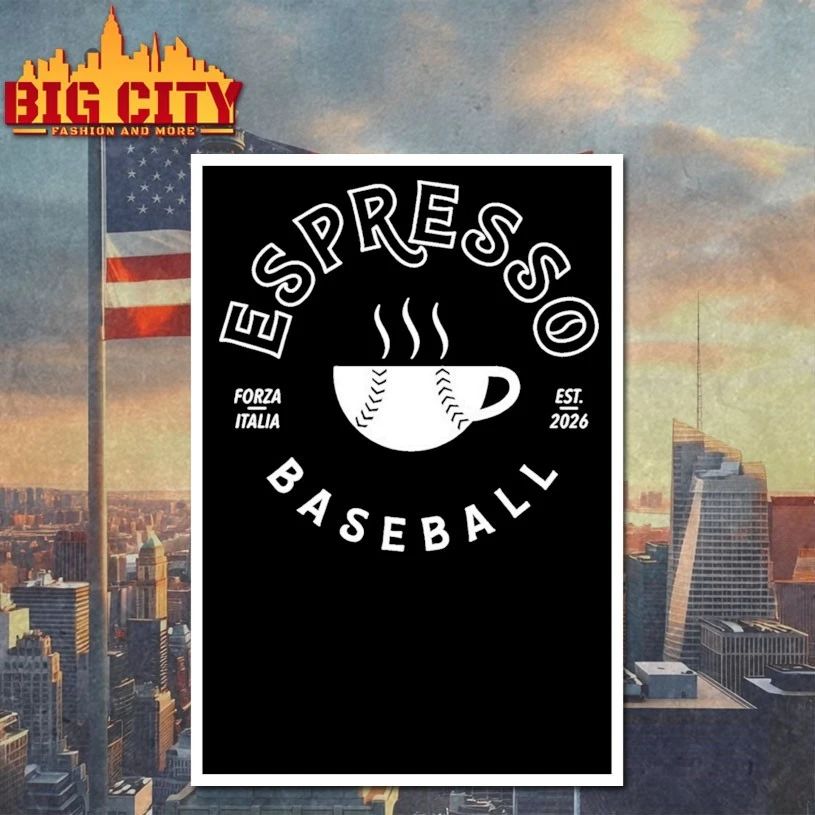Espresso baseball half ball Forza Italia est 2026 T-shirt