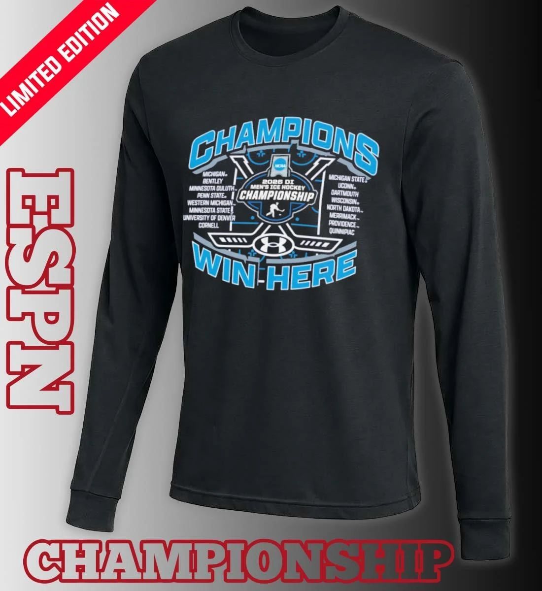 2026 NCAA DI Men’s Ice Hockey Regionals Champions Win Here T-Shirt