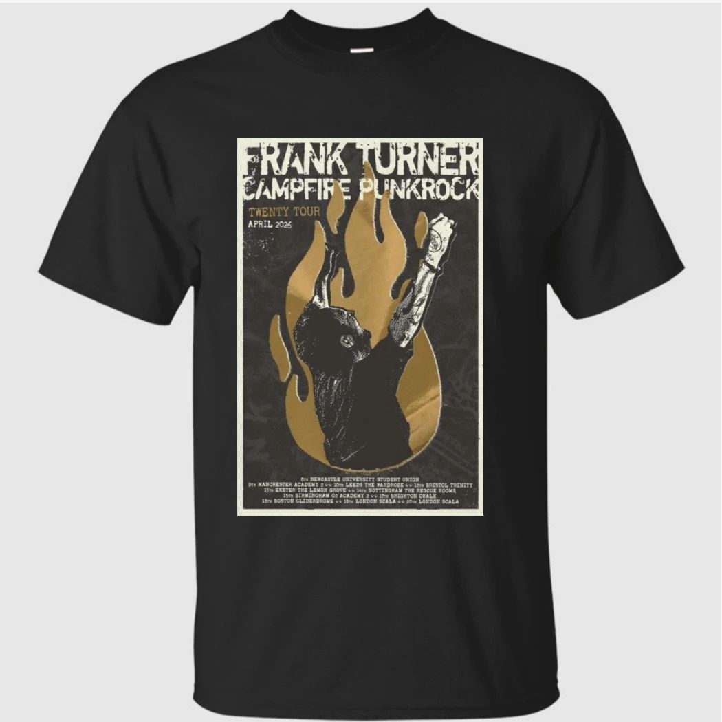 Frank Turner Campfire Punkrock Twenty Tour April 2026 Shirt