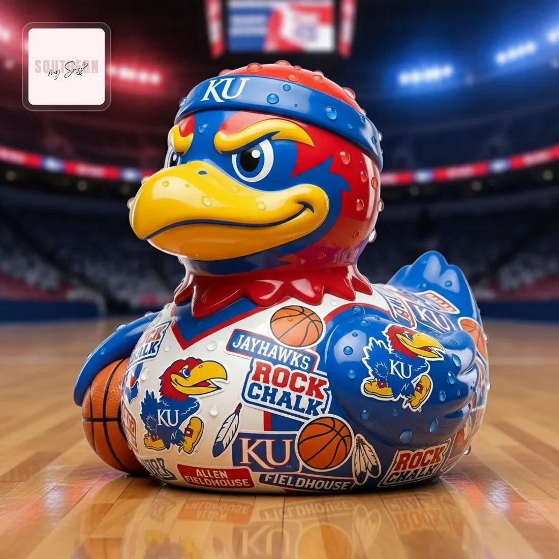 Kansas Jayhawks Basketball Rock Chalk Collector Rubber Duck