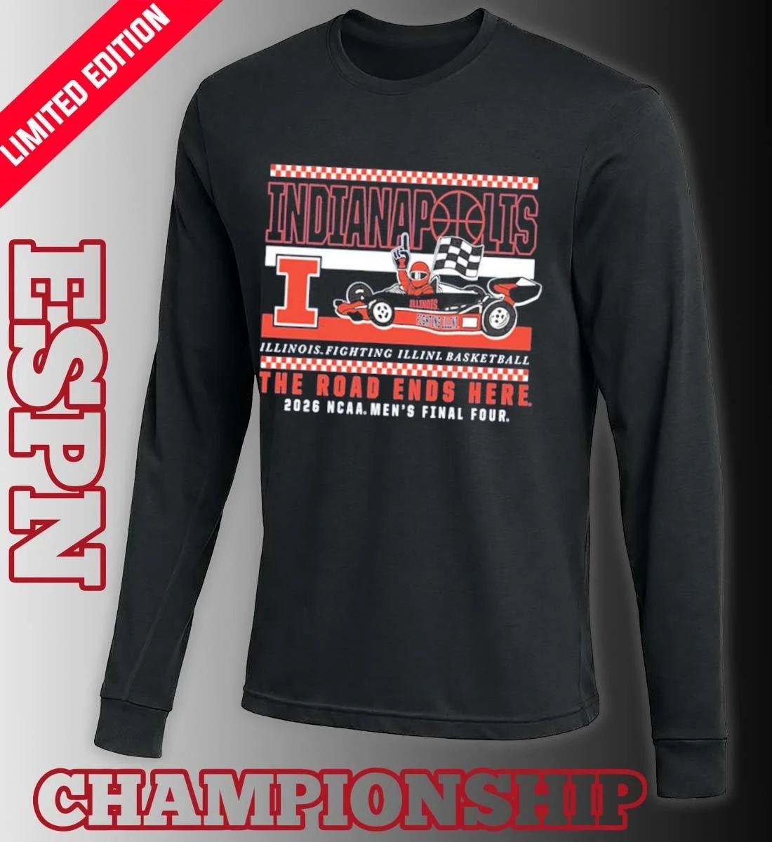 Illinois Men’s Basketball 2026 NCAA Final Four On The Road Again T-Shirt