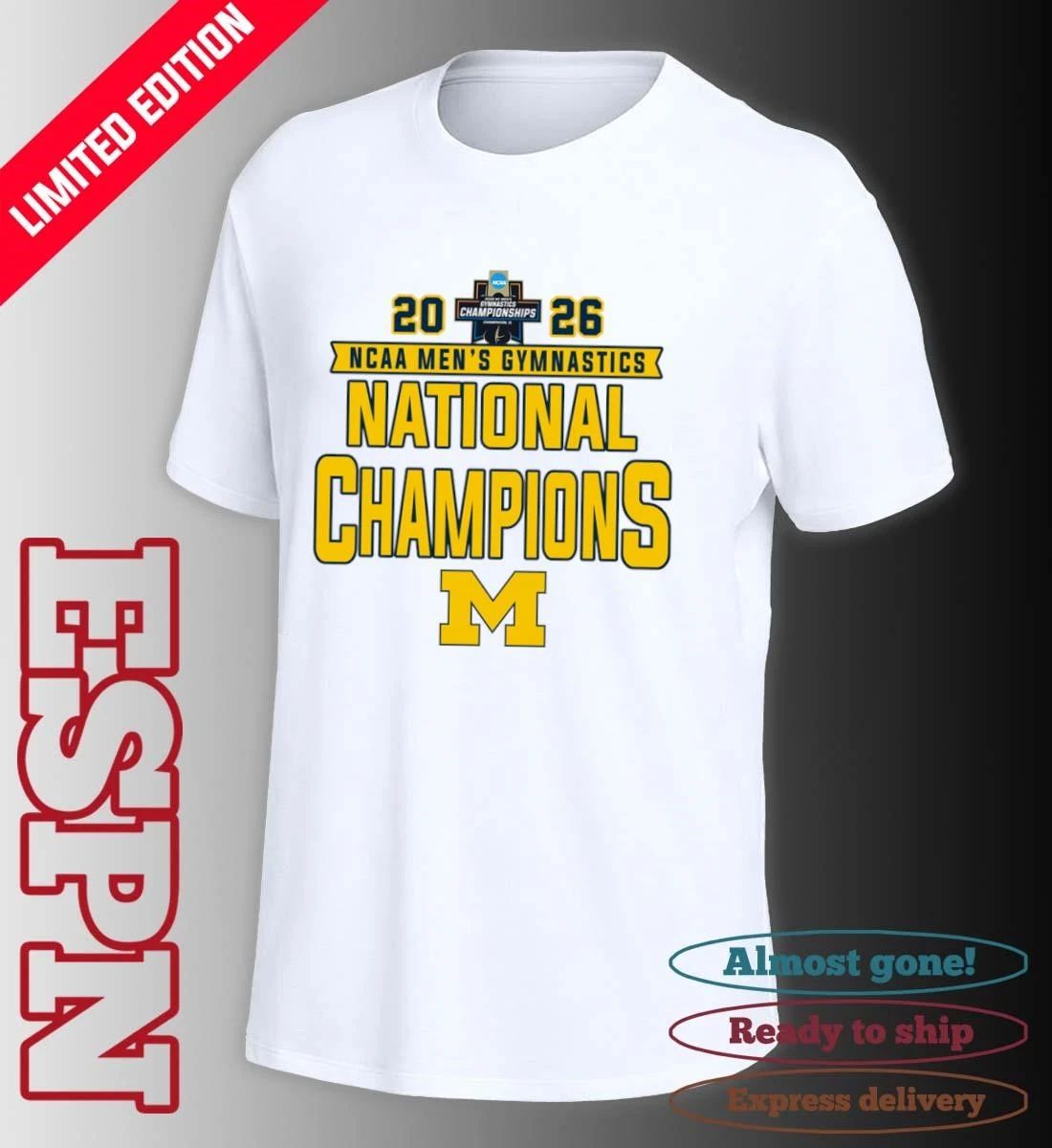 Michigan Wolverines 2026 NCAA Men’s Gymnastics National Champions Shirt