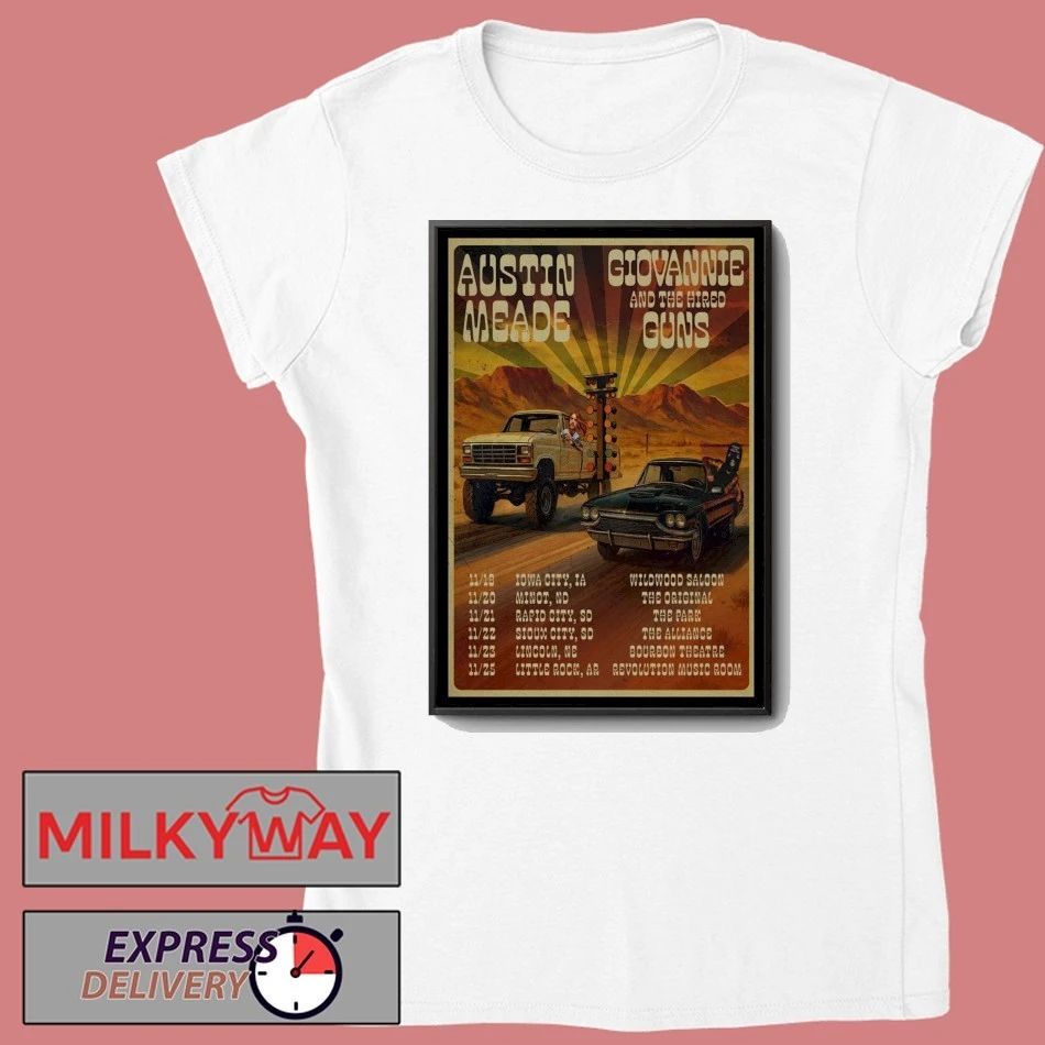 Guns November 2025 Tour Giovannie & The Hired Poster shirt