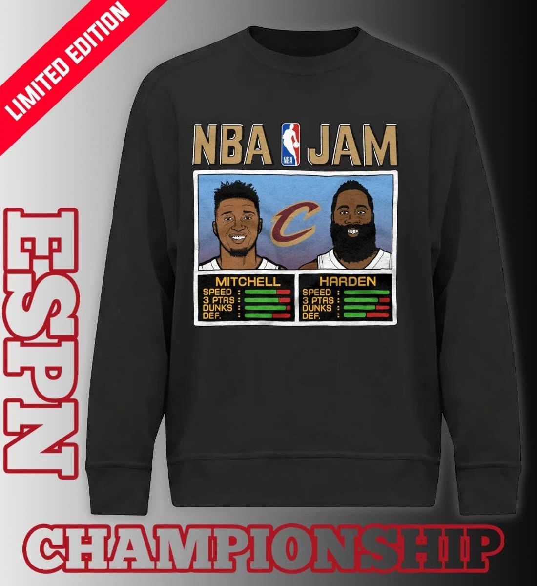 NBA Jam Cleveland Cavaliers Mitchell And Harden Shirt