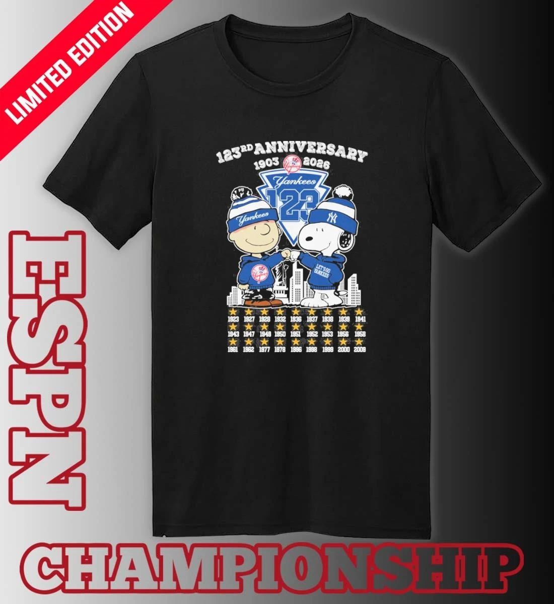The Peanuts Fist Bump X New York Yankees 123rd Anniversary 1903-2026 Shirt