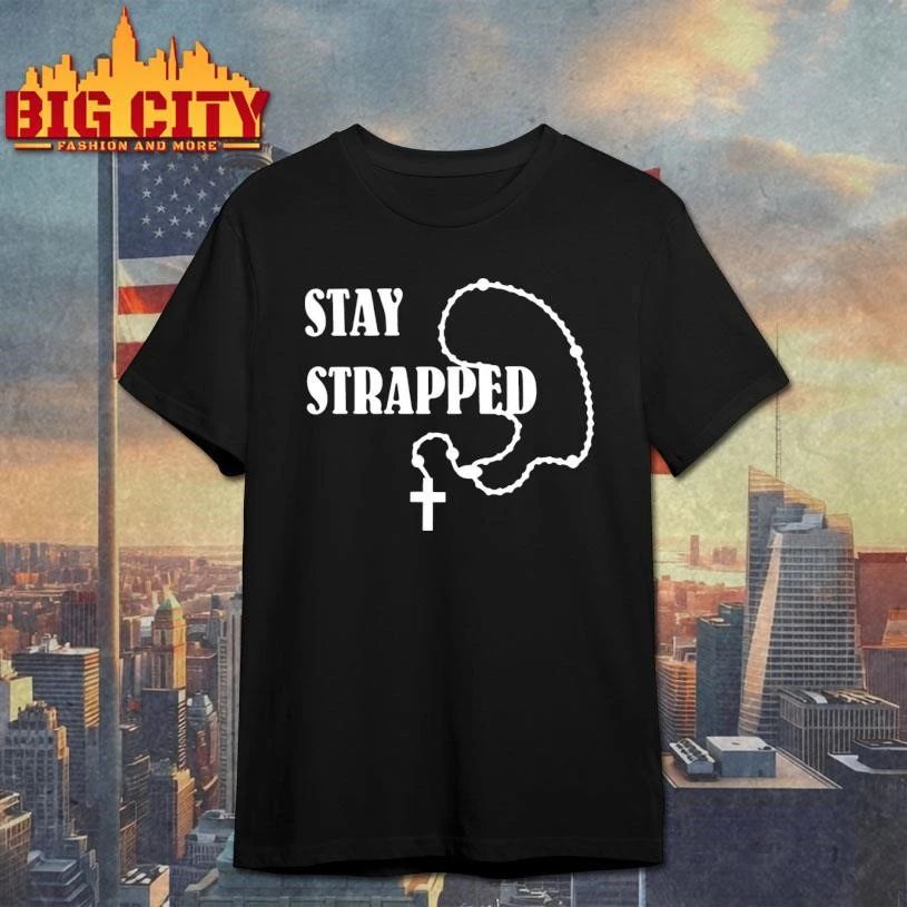 Stay Strapped Cross Necklace Shirt