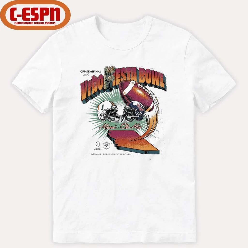 CFP 2026 Fiesta Bowl Matchup T-Shirt Ole Miss Vs Miami