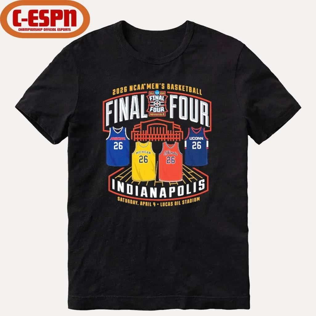 NCAA Men’s Basketball Final Four 2026 Four Jerseys Teams Shirt