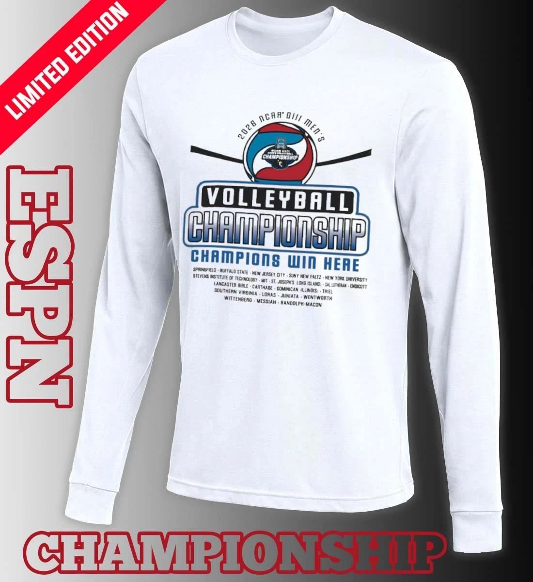 2026 NCAA DIII Men’s Volleyball Championship Champions Win Here T-Shirt