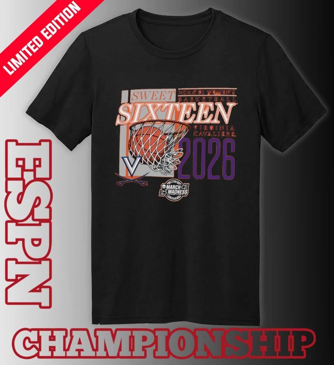 Virginia Cavaliers 2026 NCAA DI Women’s Basketball Sweet Sixteen – Sacramento Regional T-Shirt