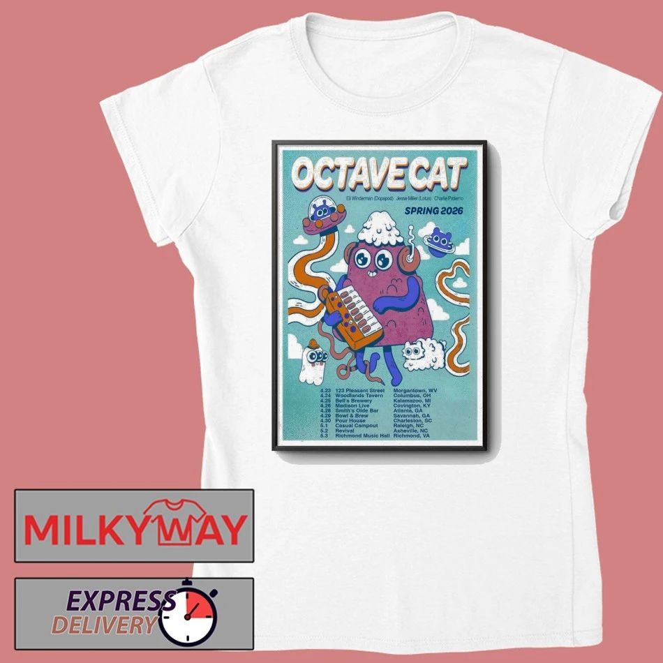 Octave Cat Tour Spring 2026 Poster shirt