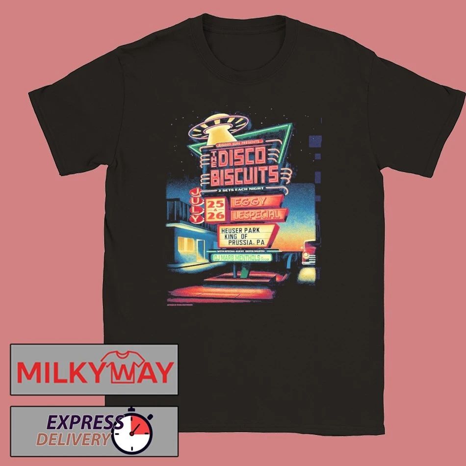 The Disco Biscuits Heuser Park King Of Prussia PA 2026 Event Poster On July 25 And 26 2026 T-Shirt