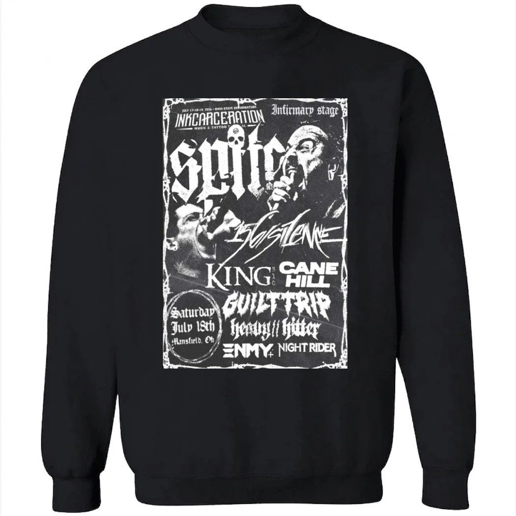 Spite Inkcarceration Festival July 17-19 2026 Mansfield, OH Poster Shirt