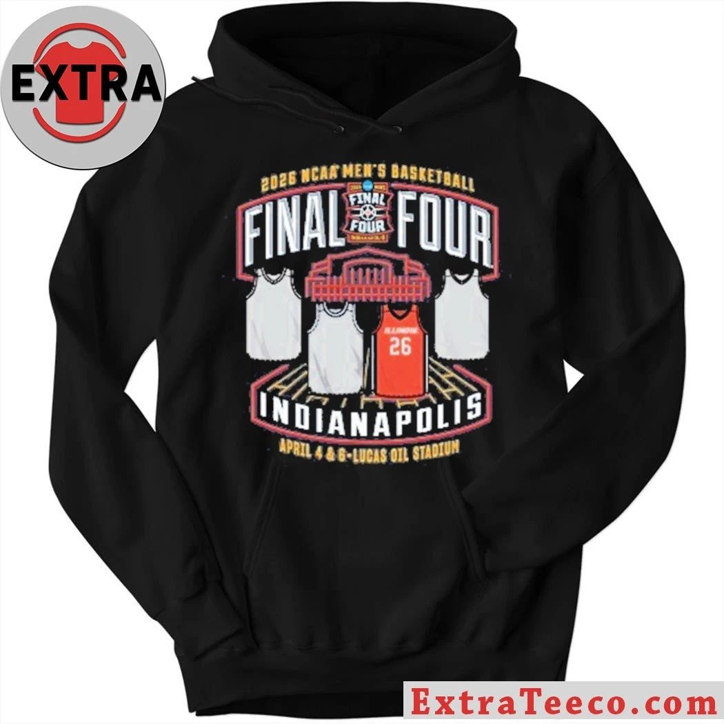 Illini Men’s Basketball 2026 Final Four 4-Team Jersey Graphic T-Shirt