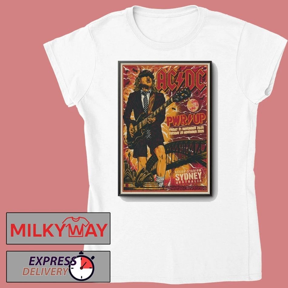AC DC Tour Sydney On Nov 21 & 25 2025 Poster shirt