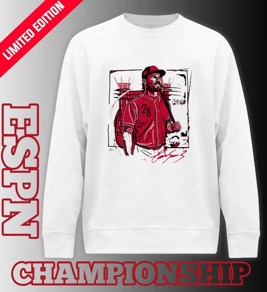 Eugenio Suarez Drip & Splatter Black White Shirt