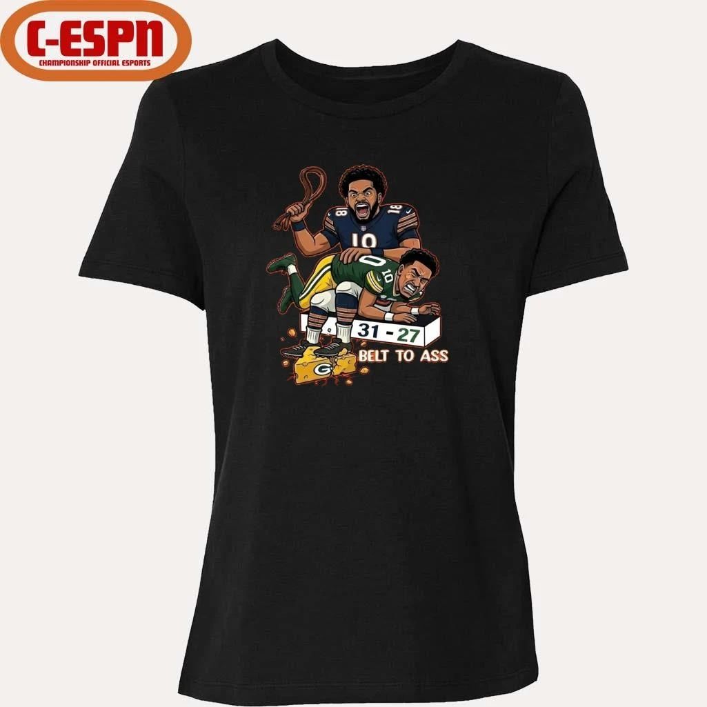 Caleb Williams Belt To Ass 31-27 Green Bay Packers T-Shirt