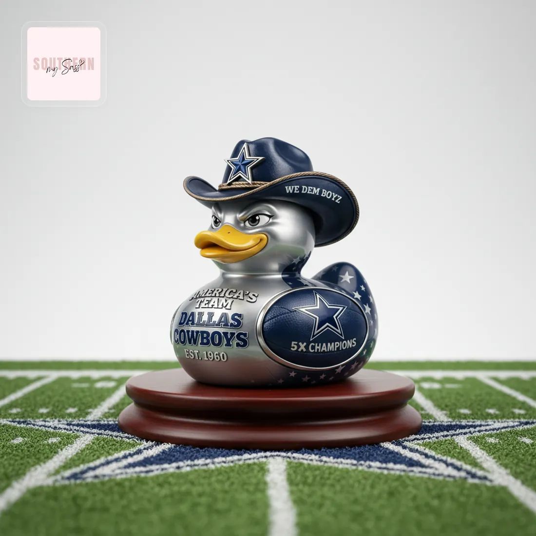 Dallas Cowboys America’s Team 5X Champions Rubber Duck