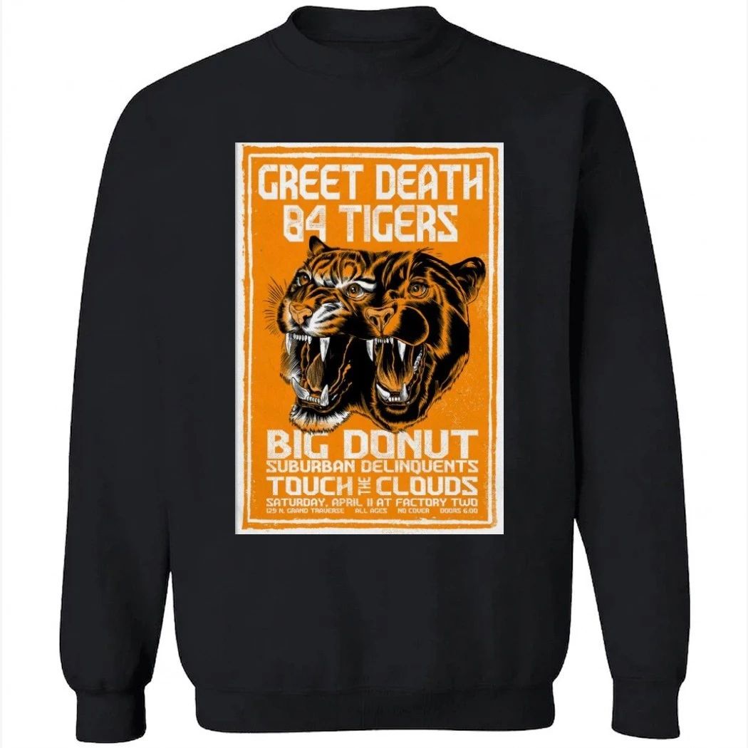 Greet Death And 84 Tigers April 11 2026 In Flint MI Shirt