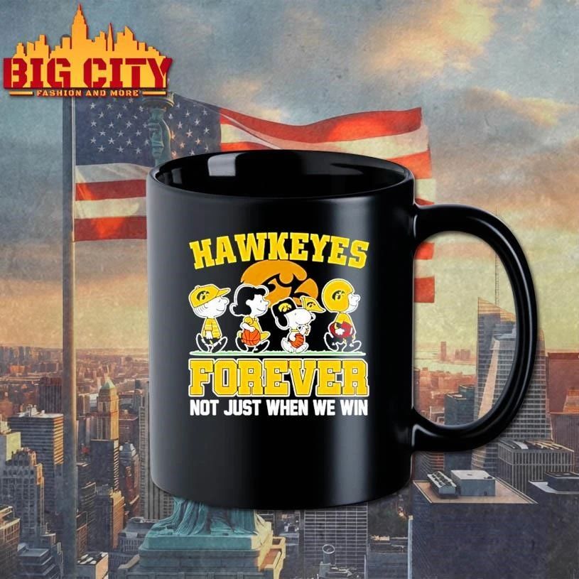 Peanuts Characters Iowa Hawkeyes Forever Not Just When We Win Graphic Shirt