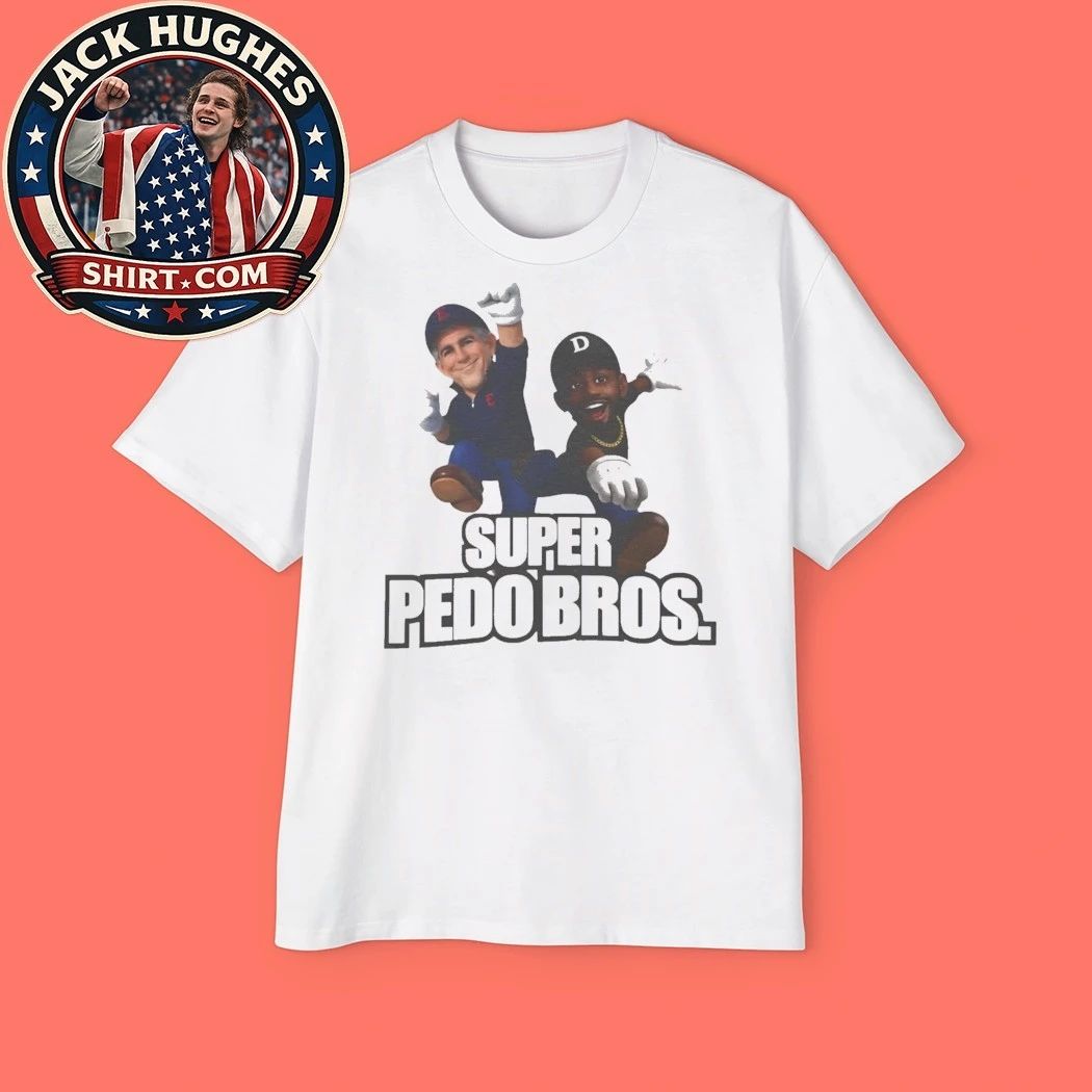 Jeffrey Epstein And Sean Diddy Combs Super Pedo Bros Retro Satire 8-Bit Parody 2026 New T-Shirt