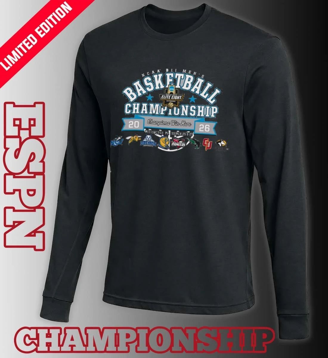 2026 NCAA Division II Men’s Basketball Championship – 8 Teams T-Shirt