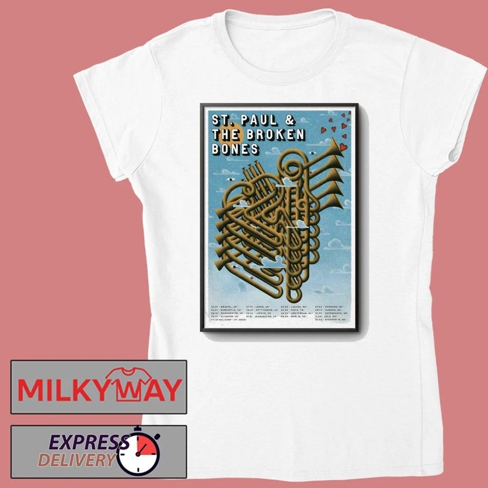 St. Paul & The Broken Bones EU 2026 Tour Poster shirt