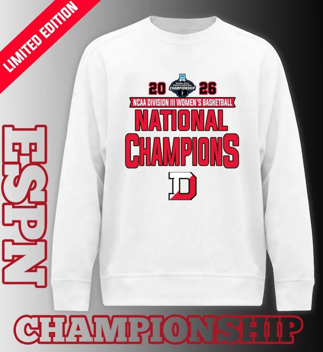 Denison Women’s Basketball 2026 NCAA DIII National Champions Locker Room T-Shirt