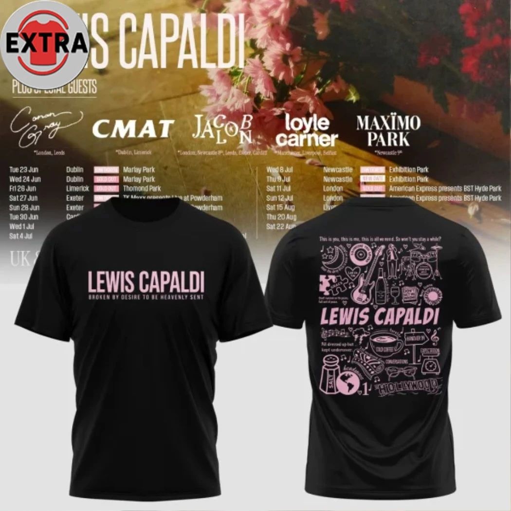 Lewis Capaldi UK & Ireland Summer 2026 Tour Logo Two Sided Shirt