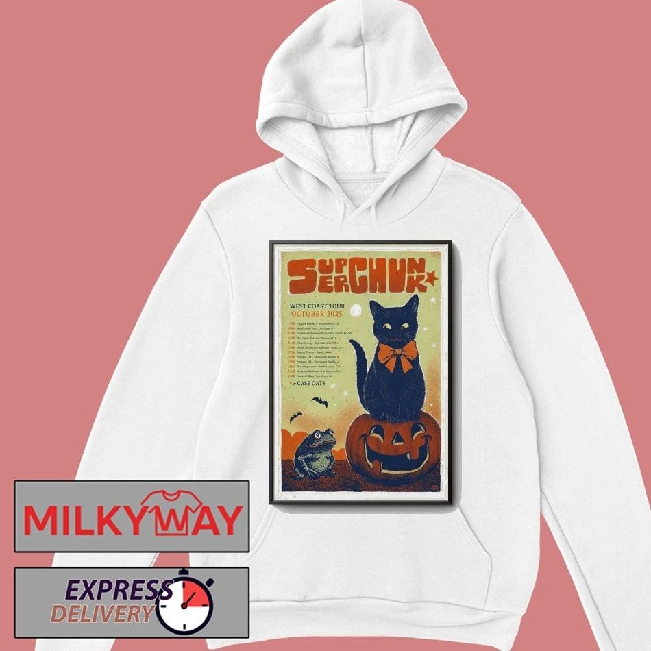 Poster SuperChunk West Coast October 2025 Shows shirt
