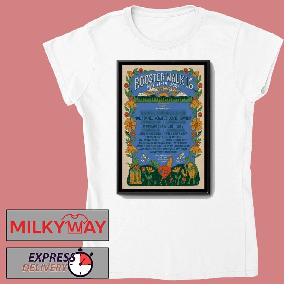 Rooster Walk 16 Pop’s Farm Martinsville, VA Poster shirt