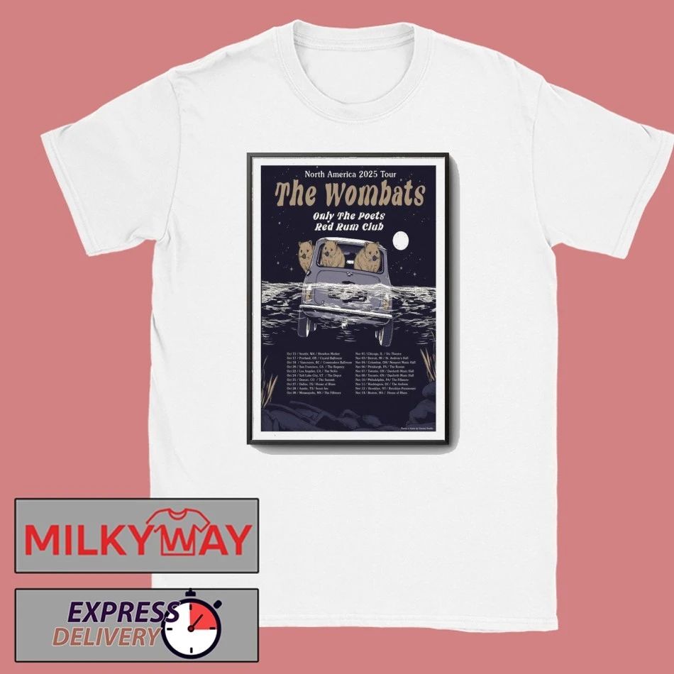 2025 North America Tour The Wombats Poster shirt