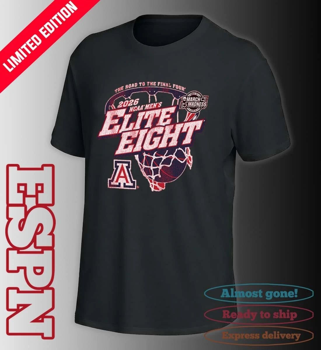 Arizona Wildcats Men’s Basketball Elite Eight Bound Shirt