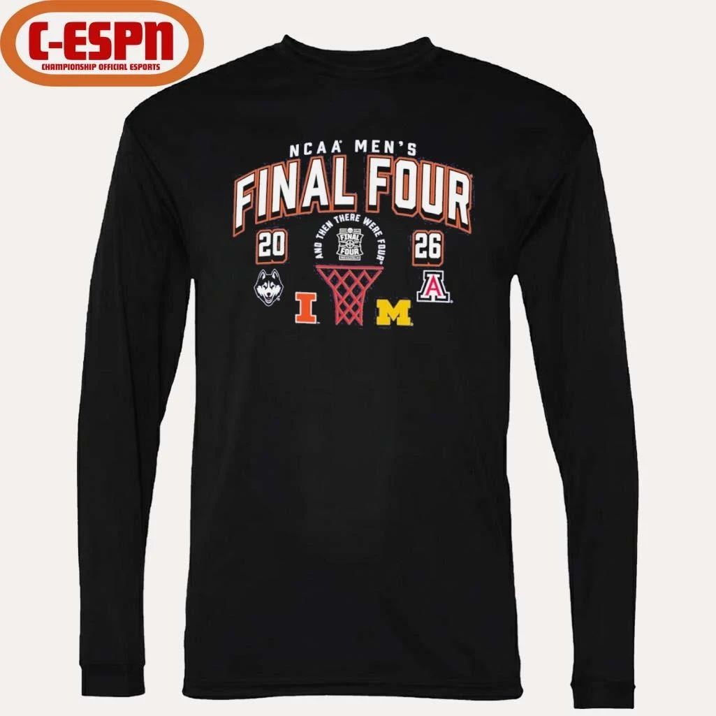 Uconn, Illinois, Michigan And Arizona NCAA Men’s Final Four 2026 Shirt
