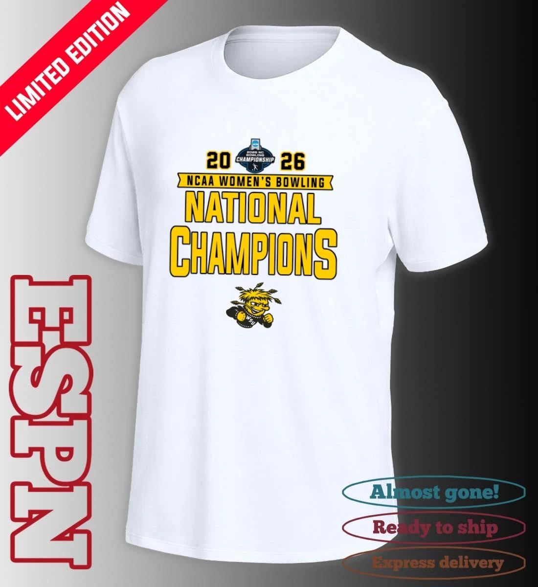 Wichita State Shockers 2026 NCAA Women’s Bowling National Champions Shirt