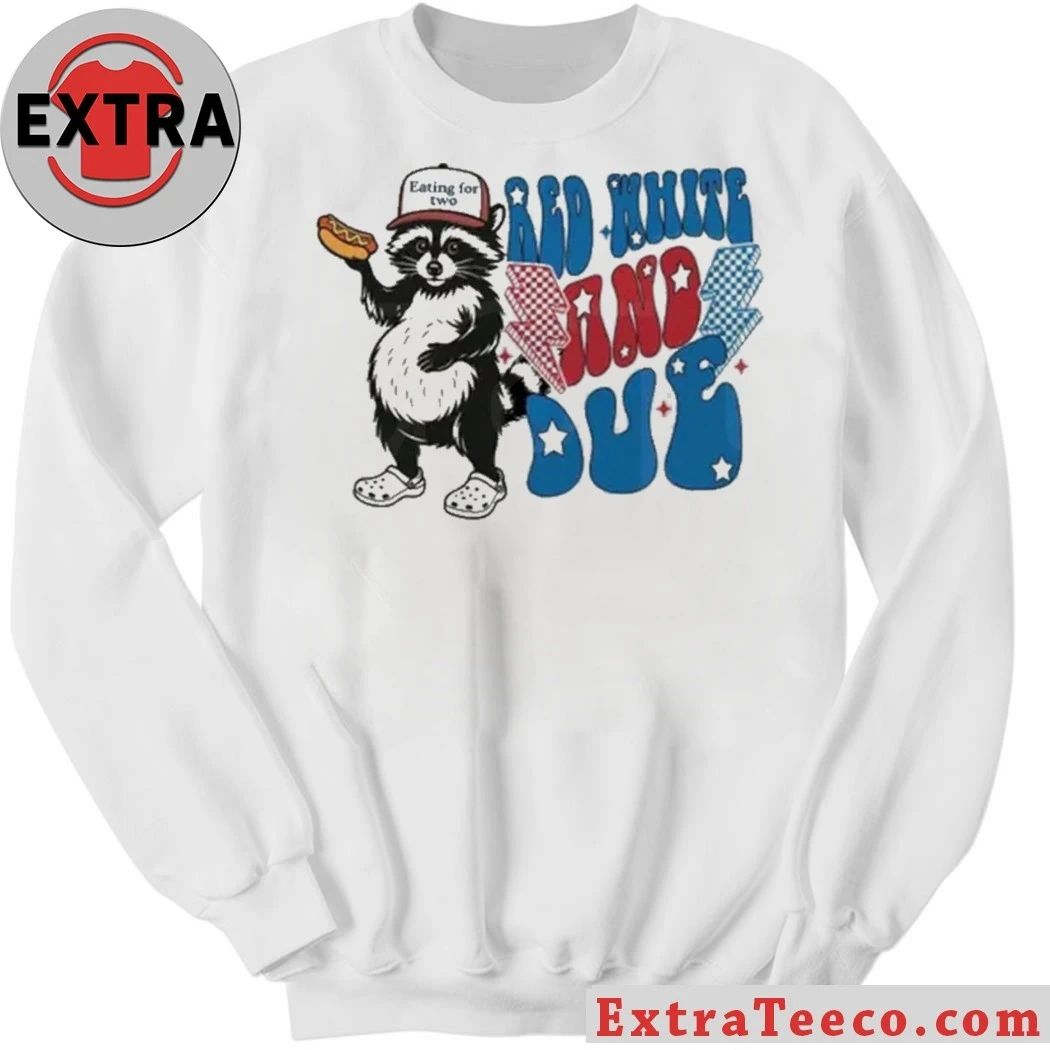 Red White and Due 4th of July Pregnancy T-Shirt